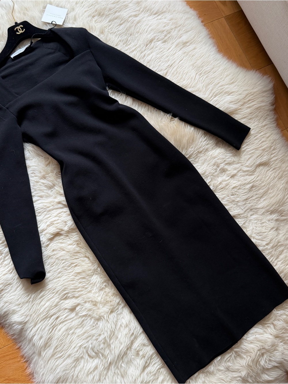 Philosophy Black Long Sleeve Pencil Skirt Dress